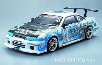 Кузов Nissan Silvia S14 не окрашенный, со спойлерами и комплектом стайлинга 1:10