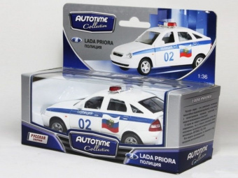 Машина Autotime ''LADA PRIORA'' полиция 1:36