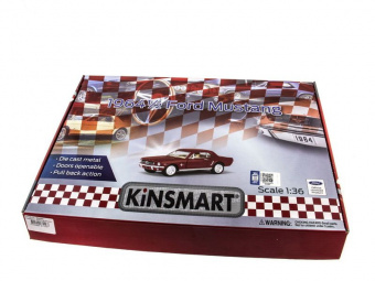 Машина Kinsmart ''FORD MUSTANG'' инерция (1/12шт.) 1:36 б/к