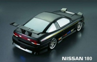Кузов Nissan 180sx RPS13 1:10 не окрашенный с отражателями, спойлерами и комплектом стайлинга