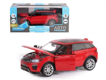 Машина ''АВТОПАНОРАМА'' Land Rover Range Rover Evoque, красный, 1/24, в/к 24,5*12,5*10,5 см