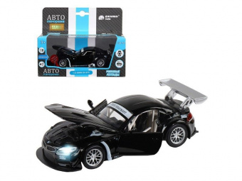 Машина ''АВТОПАНОРАМА'' BMW Z4 GT, черный, 1/32, свет, звук, инерция, в/к 17,5*13,5*9 см
