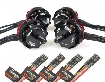 Комбо набор RS2205 2300KV (4шт) + ESC Lightning 30A 3-4S (4шт)