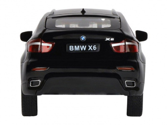 Машина АВТОПАНОРАМА BMW X6, черный, 1/32, свет, звук, инерция, в/к 17,5*13,5*9 см