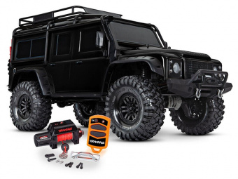 Радиоуправляемая трофи TRAXXAS TRX-4 1/10 CRAWLER SAND Черный + лебедка