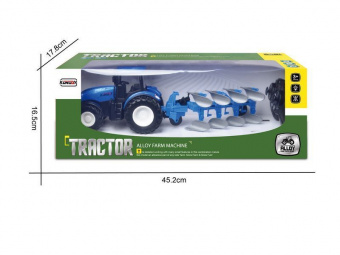 Р/У фермерский трактор Korody с плугом, мет. кузов, широкие колеса 1/24 2.4G 6CH RTR