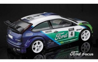 Кузов Speedway Slide Ford Focus II не окрашенный с отражателями и спойлером 1:10