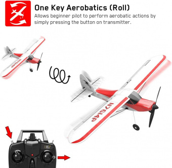 Радиоуправляемый самолет Volantex RC Sport Cub 500мм (красный) 2.4G 4ch LiPo RTF with Gyro