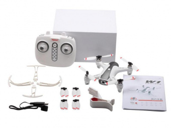 Радиоуправляемый квадрокоптер Syma W1 brushless с FPV трансляцией Wi-Fi, барометр, GPS, 6-AXIS, 2.4G RTF
