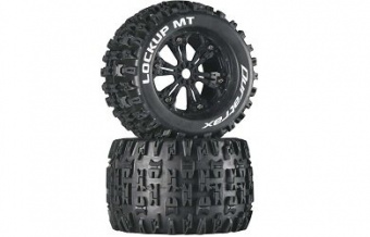 Покрышка и колёсный диск перед/зад Lockup MT 3.8'' (2шт.) (чёрные) 