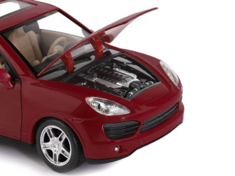 Машина ''АВТОПАНОРАМА'' Porsche Cayenne S, бордовый, 1/24, в/к 24,5*12,5*10,5 см
