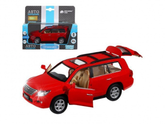 Машина ''АВТОПАНОРАМА'' Lexus LX570, красный, 1/32, свет, звук, инерция, в/к 17,5*13,5*9 см