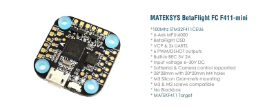 Полетный контроллер MATEKSYS F411-mini