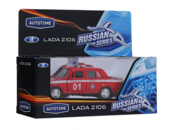 Машина Autotime LADA 2106 пожарная охрана 1:36