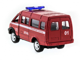 Машина АВТОПАНОРАМА инерц. ГАЗель(пожарная) 1/50, в/к 14,5*8*5,5 см