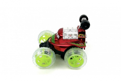Детская машинка перевертыш на пульте управления (на аккумуляторе, световые и звуковые эффекты) Красная