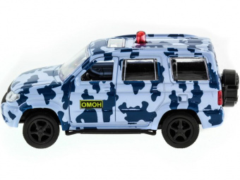 Машина ''АВТОПАНОРАМА'' инерц. УАЗ Патриот (омон) 1/50, в/к 12*7*5,5 см
