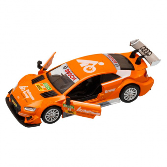 Машина АВТОПАНОРАМА Audi RS 5 DTM, оранжевый, 1/43, откр. двери, в/к 17,5*12,5*6,5 см
