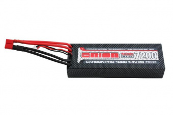 Carbon Pro LiPo 7,4В(2s) 7200mAh 100C Hard Case Deans