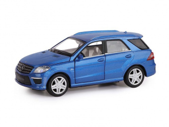 Машина ''АВТОПАНОРАМА'' Mercedes-Benz ML63 AMG, синий, 1/32, свет, звук, инерция, в/к 17,5*13,5*9 см