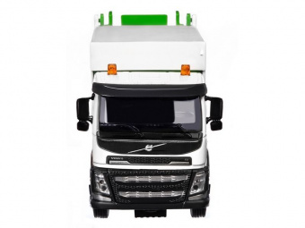 Машина ''АВТОПАНОРАМА'' Volvo мусоровоз, белый, 1/50, свет, звук, в/к 28*14*10 см
