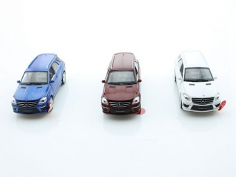 Машина 1:32 Mercedes-Benz ML63 AMG свет, звук, инерция 15см (1/12шт) б/к