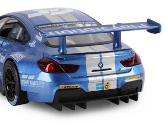 Машина ''АВТОПАНОРАМА'' BMW M6 GT3, синий, 1/24, свет, звук, в/к 24,5*12,5*10,5 см