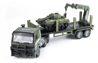 Радиоуправляемый грузовик-трейлер + танк ZhouleToys CityTruck 1:18