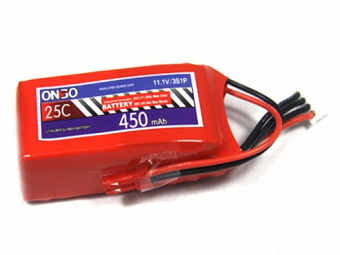 Литиевый аккумулятор Onbo 450mAh 3S (25C) JST