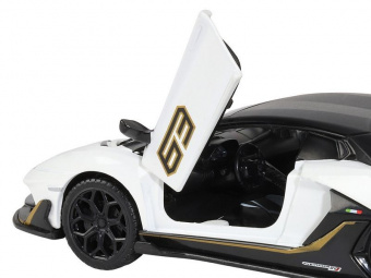 Машина ''АВТОПАНОРАМА'' Lamborghini SVJ, белый, 1/32, свет, звук, инерция, в/к 17,5*12,5*6,5 см