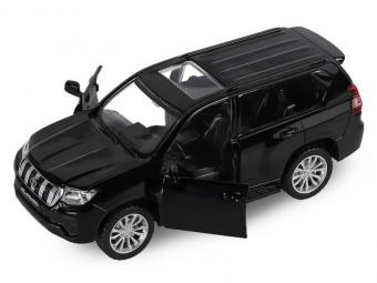 Машина ''АВТОПАНОРАМА'' Land Cruiser Prado, черный, 1/42, инерция, в/к 17,5*12,5*6,5 см