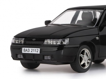 Машина ''АВТОПАНОРАМА'' ВАЗ 2112, 1/22, черный, инерция, в/к 24,5x12,5x10,5 см