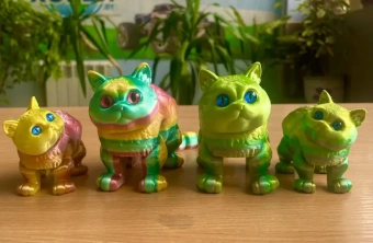 Толстый котик 3D. 19 см.