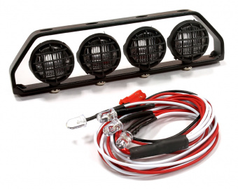 Realistic Roof Top Spot Light Set (4) LED with Adjustable Housing for 1/10, 1/8 & 1/5 Scale