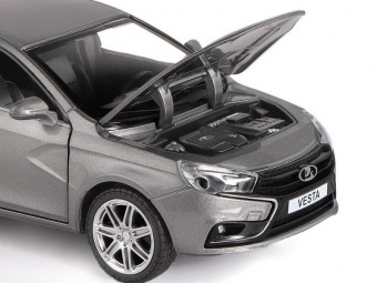 Машина ''АВТОПАНОРАМА'' LADA VESTA седан, 1/24,  серый, свет. звук. эффекты, в/к 24,5x12,5x10,5 см