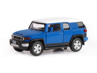 Машина ''АВТОПАНОРАМА'' Toyota FJ Cruiser, синий, 1/32, свет, звук, инерция, в/к 17,5*13,5*9 см