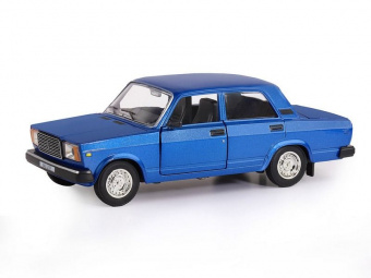 Машина ''АВТОПАНОРАМА'' ВАЗ 2107, 1/24, синий, инерция, в/к 24,5x12,5x10,5 см