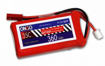 Аккумулятор LiPo Onbo 360mAh 3S 11.1V (35C) JST