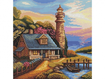 Картина мозаикой 30х30 ЗАБЫТЫЙ МАЯК (квадрат) (40 цветов)