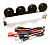 Realistic Roof Top Spot LED (4) Light Set 107mm Wide for 1/10 (yellow)