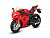 Мотоцикл АВТОПАНОРАМА SUZUKI GSR-R1000, 1/18, металл, красный, свободный ход колес