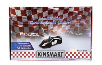 Машинка Kinsmart Lamborghini Sesto Elemento Police 1:40 (инерция) б/к