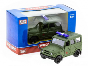 Машина ''АВТОПАНОРАМА'' инерц. УАЗ (армия) 1/50, в/к 12*7*5,5 см