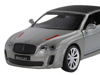 Машина ''АВТОПАНОРАМА'' Bentley Supersport ISR серый, 1/43, инерция, в/к 17,5*12,5*6,5 см