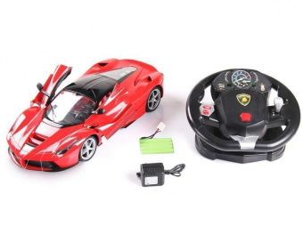 Машинка на радиоуправлении MZ Ferrari La Ferrari 1:10 (GYRO-руль,открываются двери)