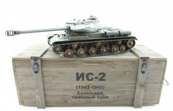 Радиоуправляемый танк Taigen ИС-2 (1944, СССР, зеленый) 1:16 2.4GHz деревянная коробка