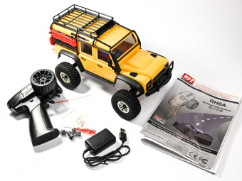 Радиоуправляемый краулер Remo Hobby OFF-ROAD (желтый) 4WD 2.4G 1/18 RTR