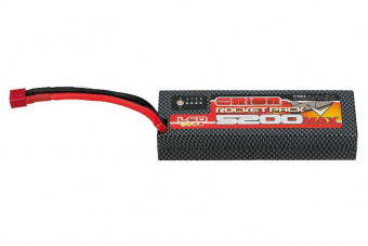 Rocket Pack V-Max LiPo 5200 55C Rectangular (LED, 7.6V, 2S, Deans)