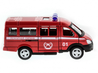 Машина АВТОПАНОРАМА инерц. ГАЗель(пожарная) 1/50, в/к 14,5*8*5,5 см