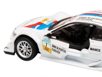 Машина АВТОПАНОРАМА BMW M3 DTM, 1/42, белый, инерция, откр. двери, в/к 17,5*12,5*6,5 см